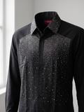 Chemise Noire « Nuit Étoilée » à Strass