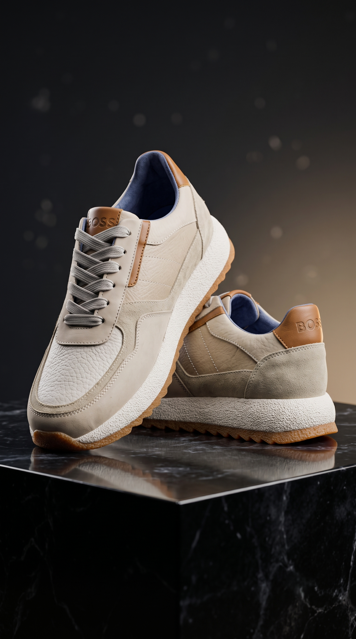 Baskets Premium en Cuir – Édition Beige Naturel