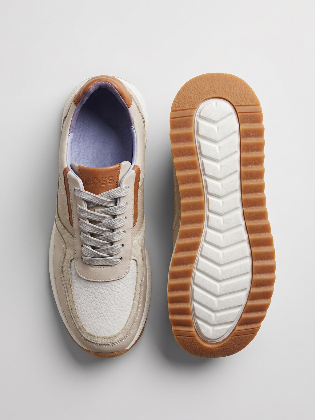 Baskets Premium en Cuir – Édition Beige Naturel