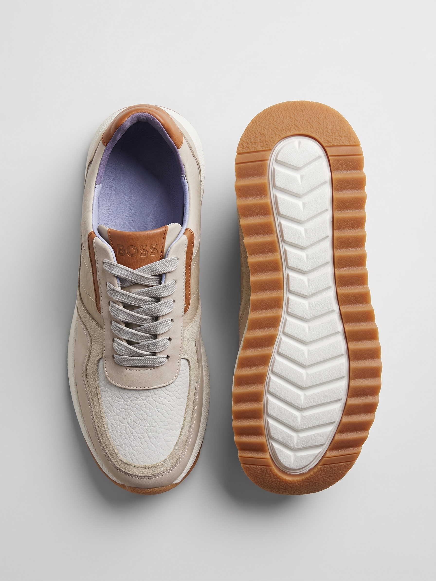 Baskets Premium en Cuir – Édition Beige Naturel