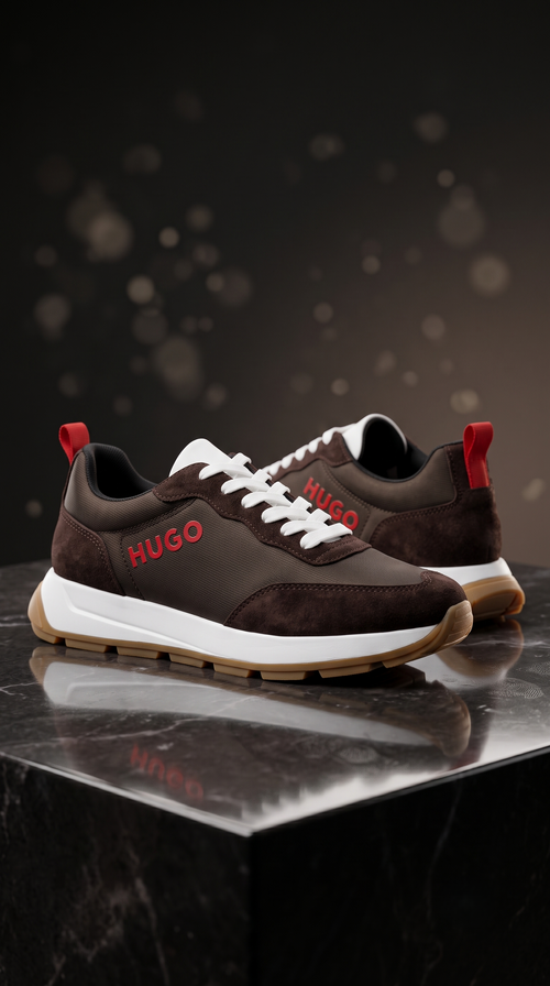 Baskets  Suede & Mesh Marron