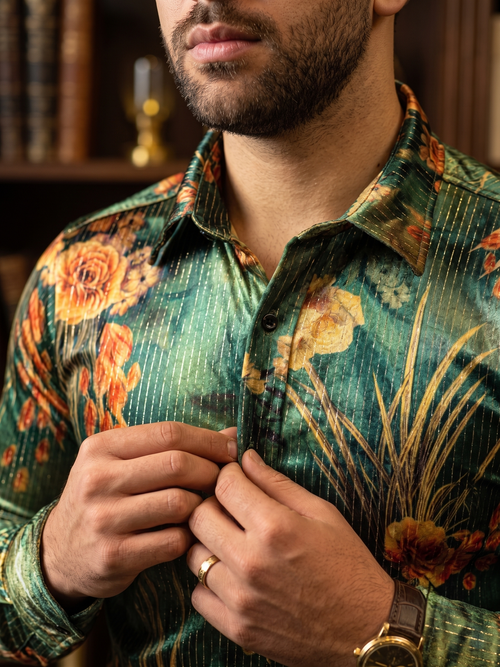 Chemise Botanique Émeraude