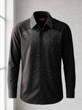 Chemise Noire « Nuit Étoilée » à Strass