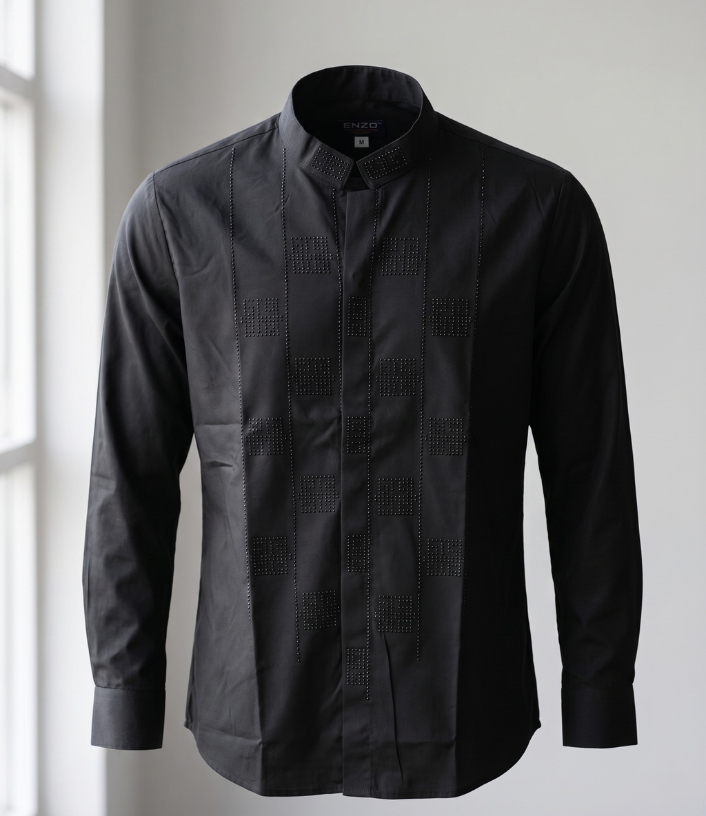 Chemise Col Officier Onyx