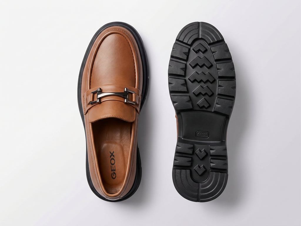 Mocassins Chunky en Cuir Marron