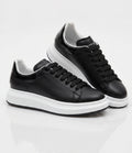 Baskets Oversize en Cuir Noir
