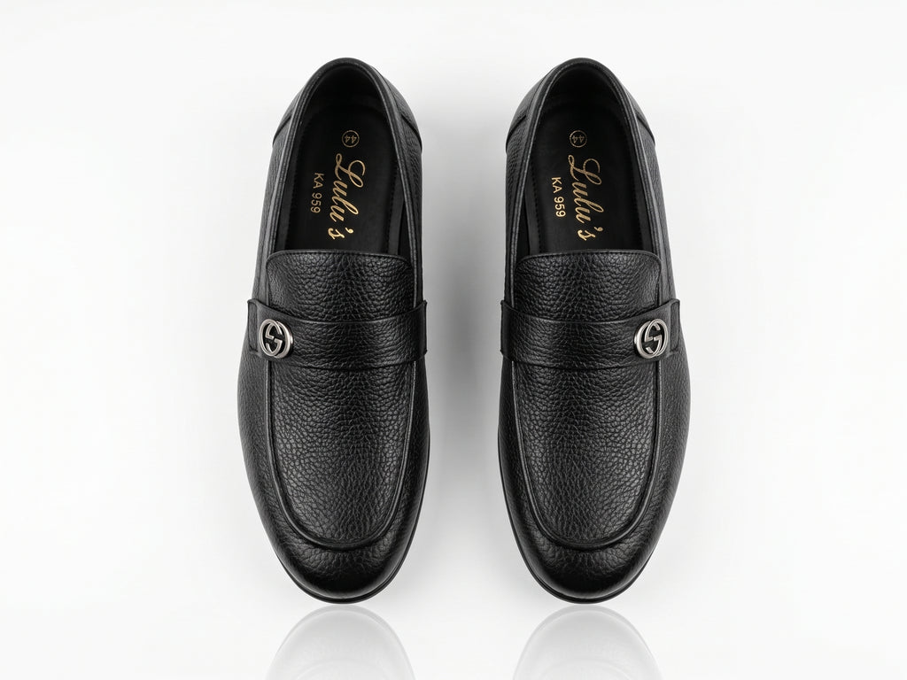 Mocassinen Cuir Grainé Noir