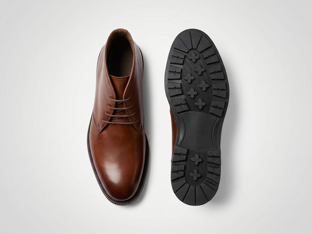 Chaussure Chukka en Cuir Marron