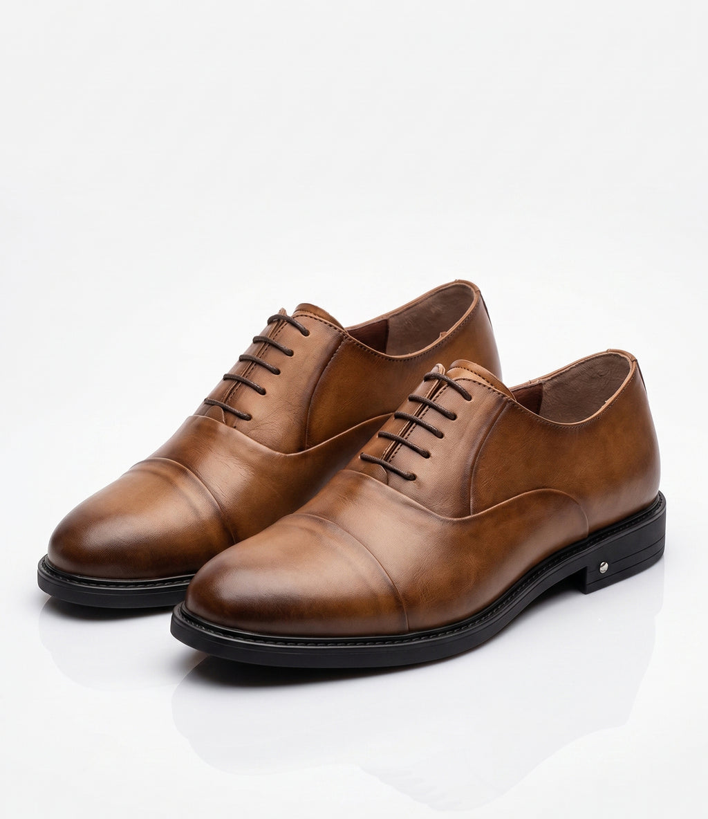 Chaussures en Cuir Marron Clair