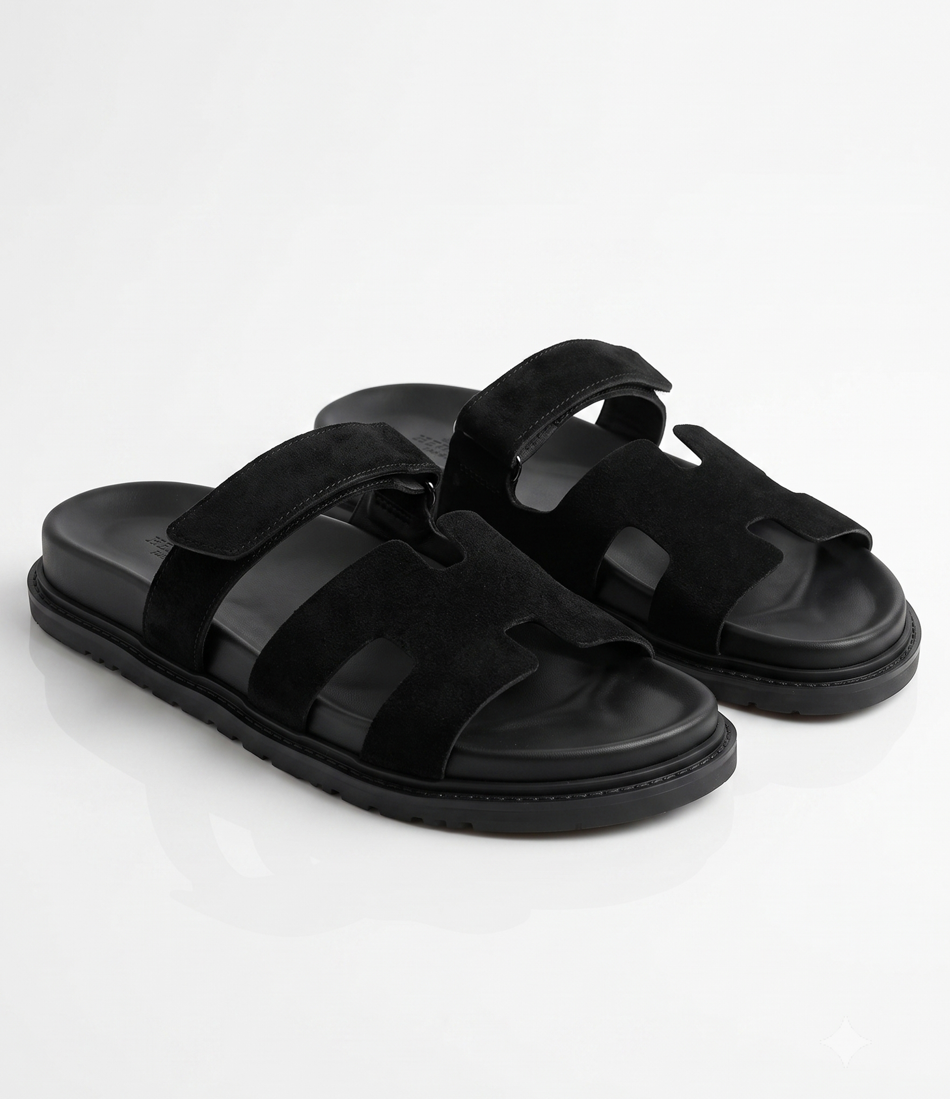 Sandales Élégantes en Daim Noir