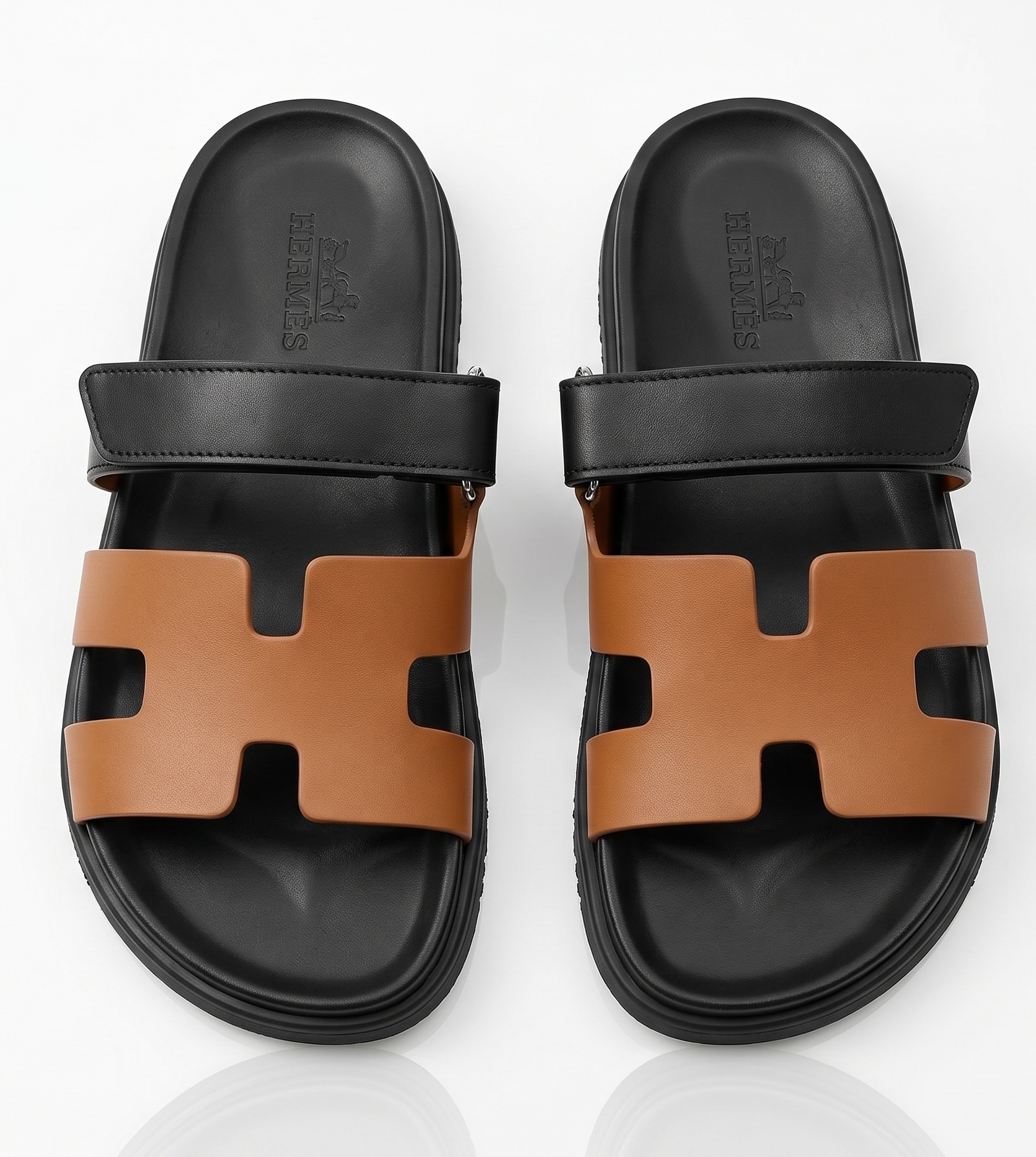 Sandales en Cuir Bicolore Premium