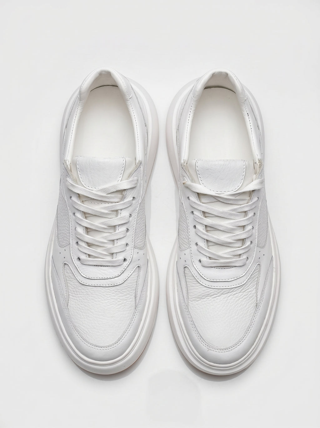 Sneakers Chunky en Cuir Blanc Premium
