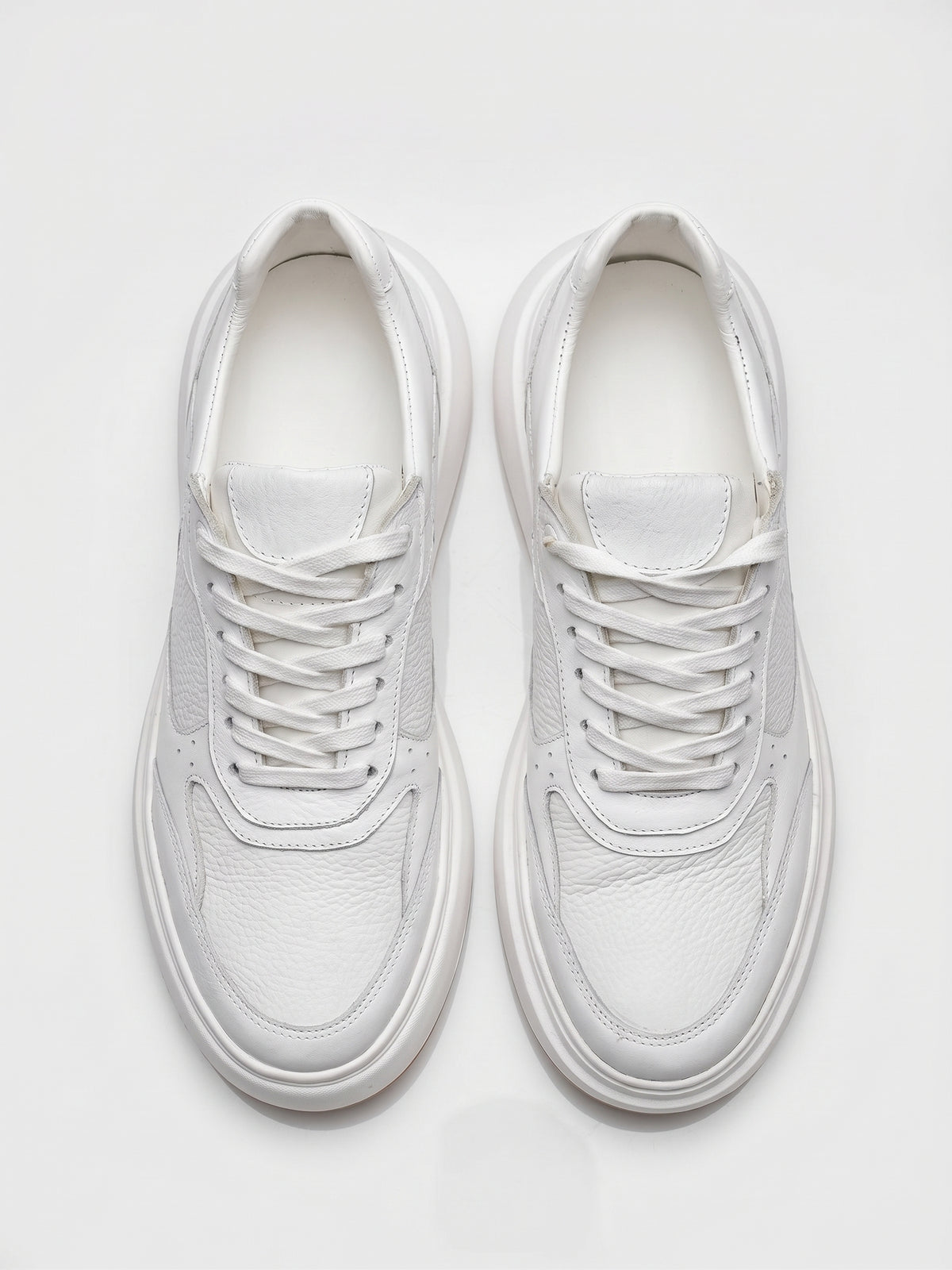 Sneakers Chunky en Cuir Blanc Premium