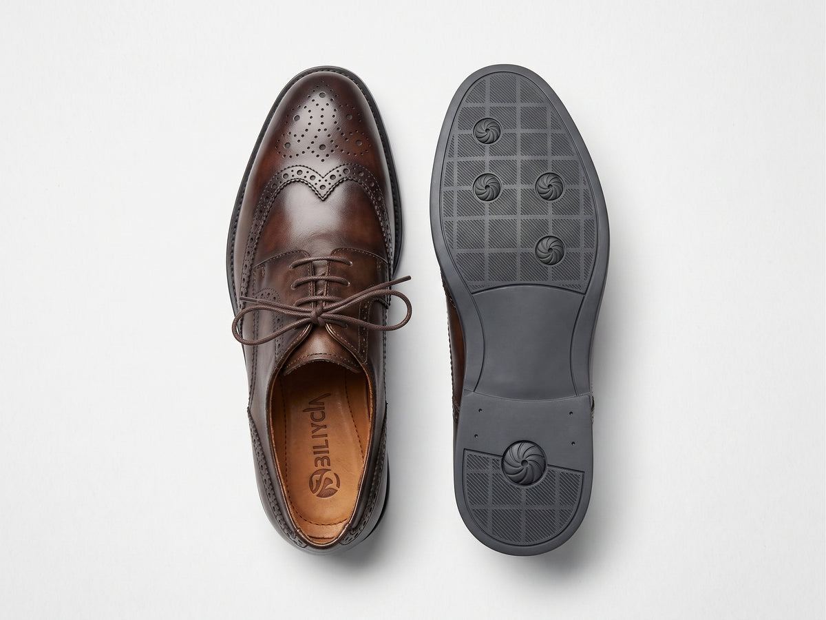 Chaussures Derby en Cuir Marron foncé