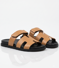 Sandales cuir Camel