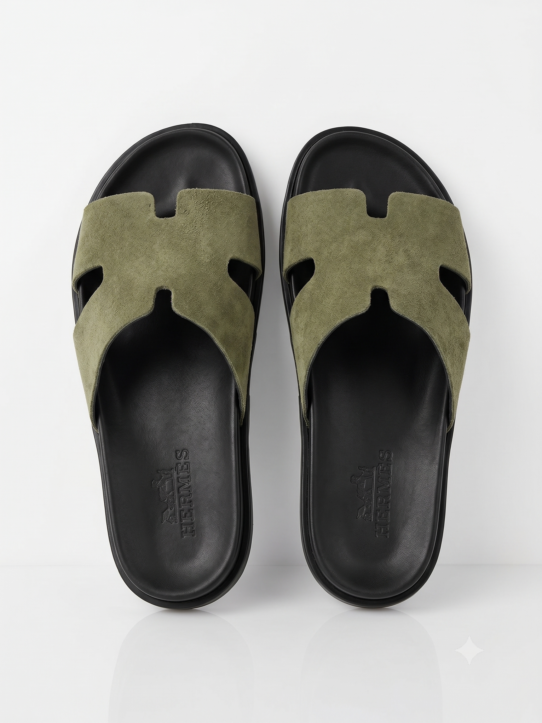 Sandales Minimalistes en Vert Kaki