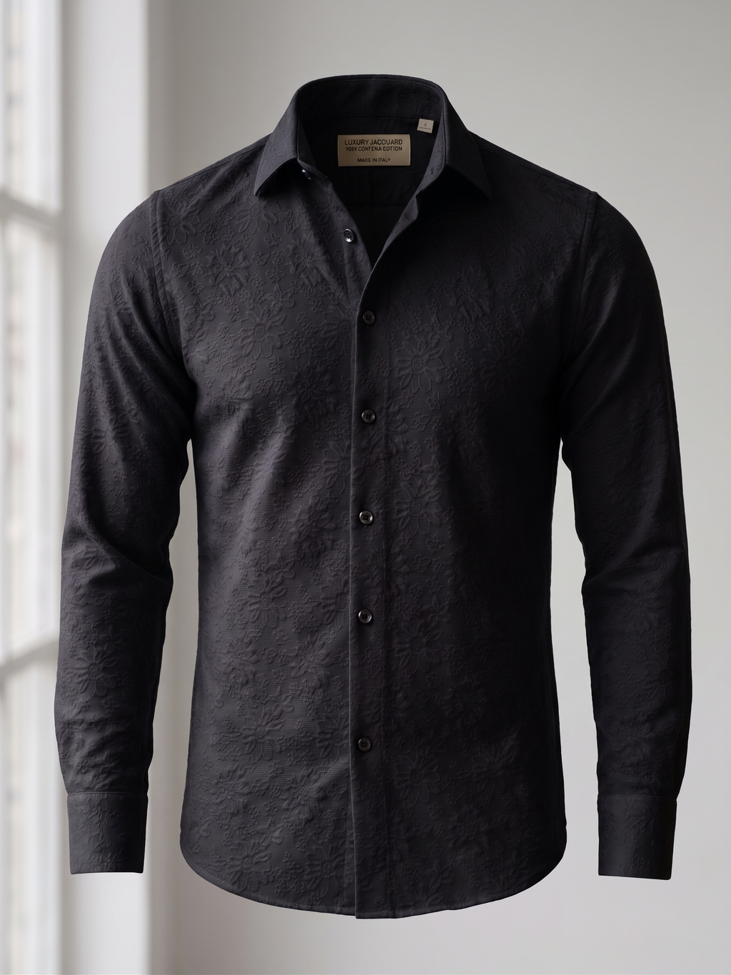 Chemise Noire en Floral