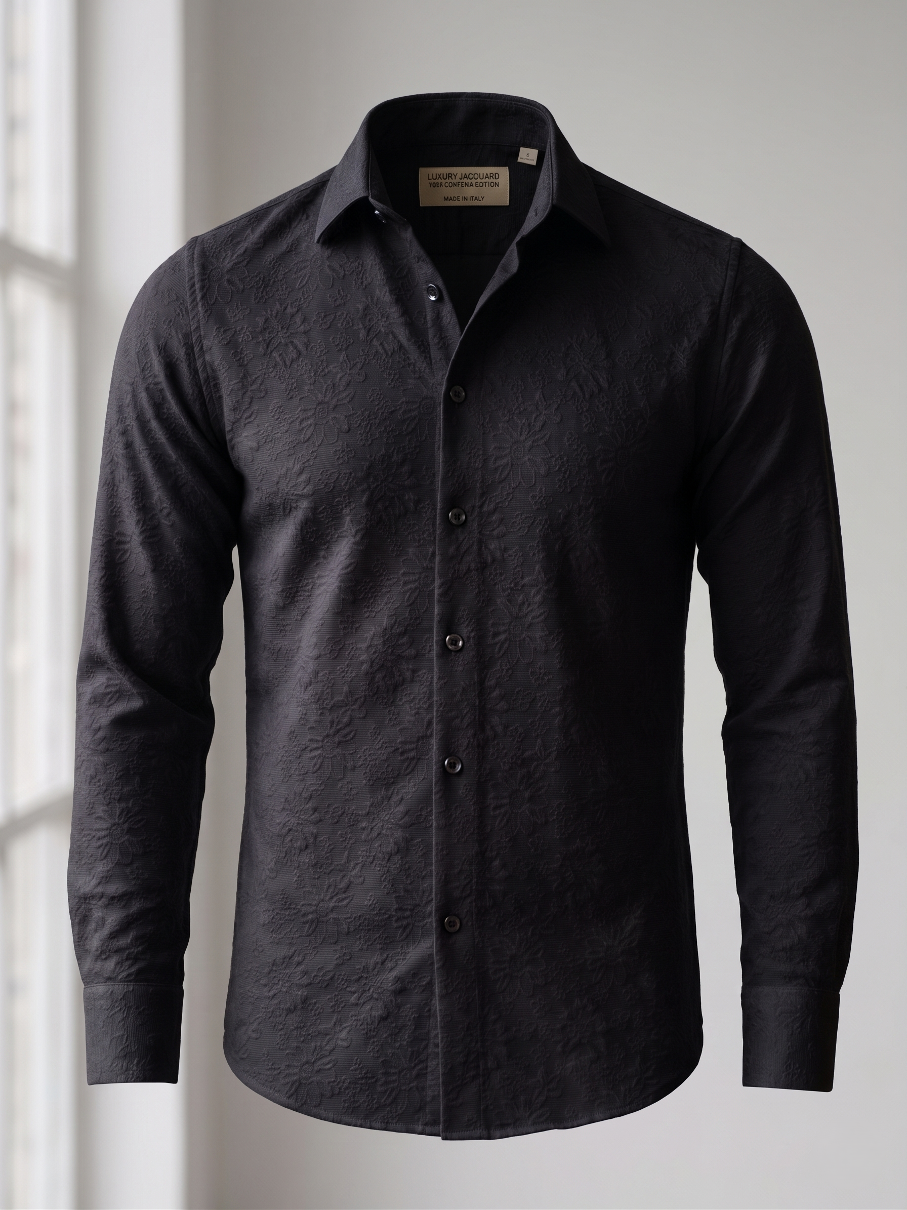 Chemise Noire en Floral