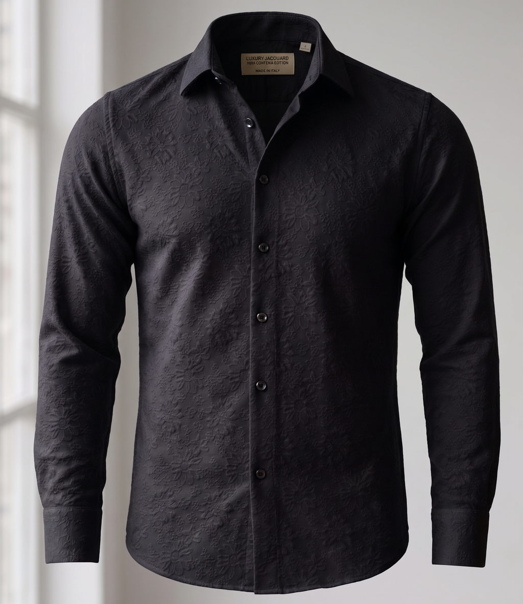 Chemise Noire en Floral