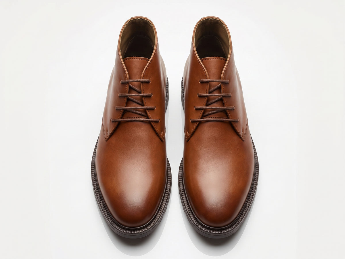 Chaussure Chukka en Cuir Marron