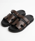 Sandales Premium Cuir Marron Foncé