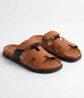 Sandales Homme en Cuir Cognac Premium
