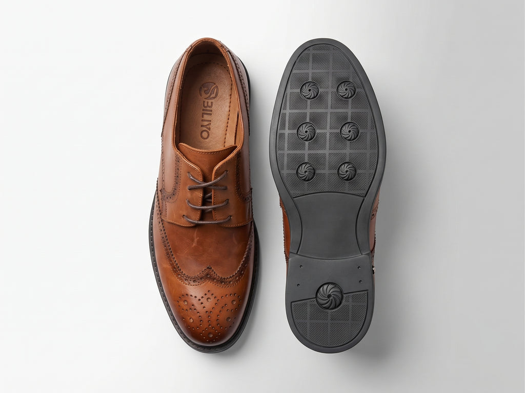 Chaussures Derby en Cuir Marron