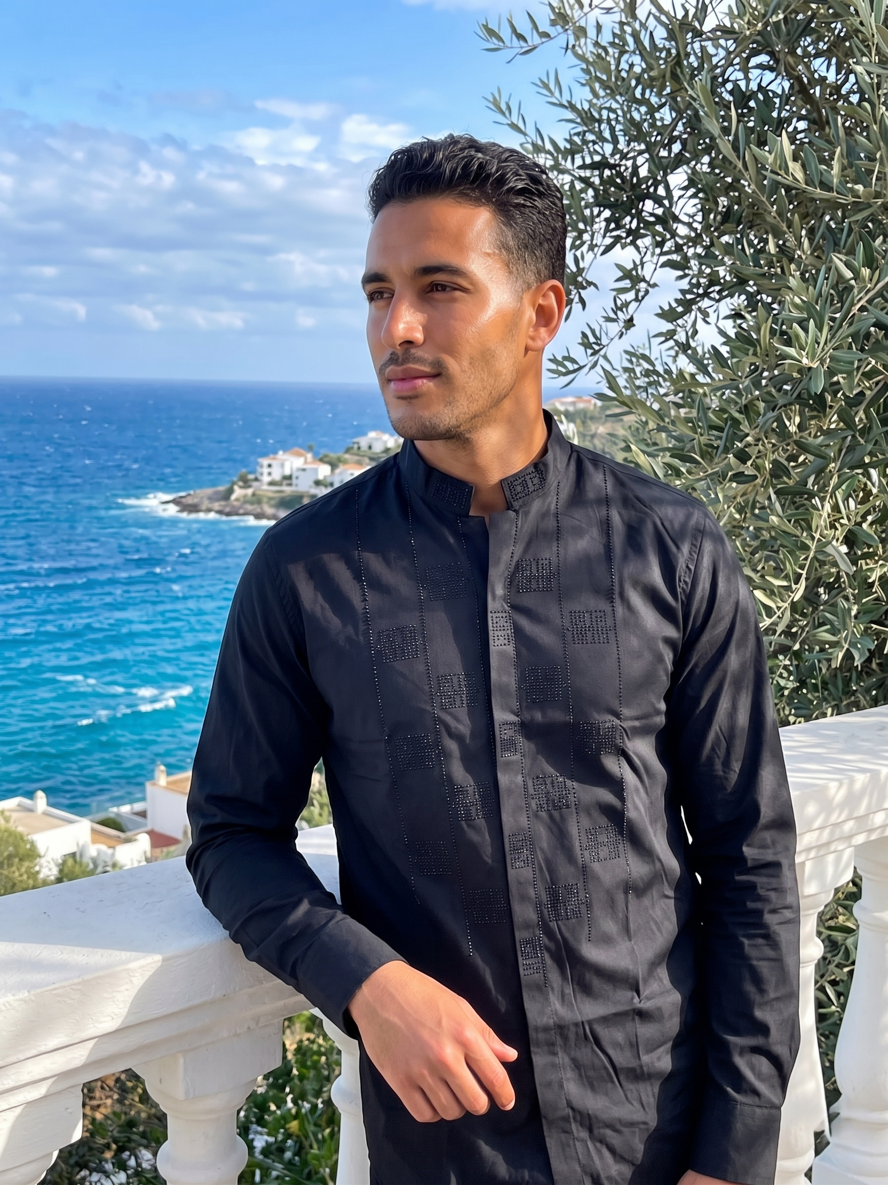 Chemise Col Officier Onyx