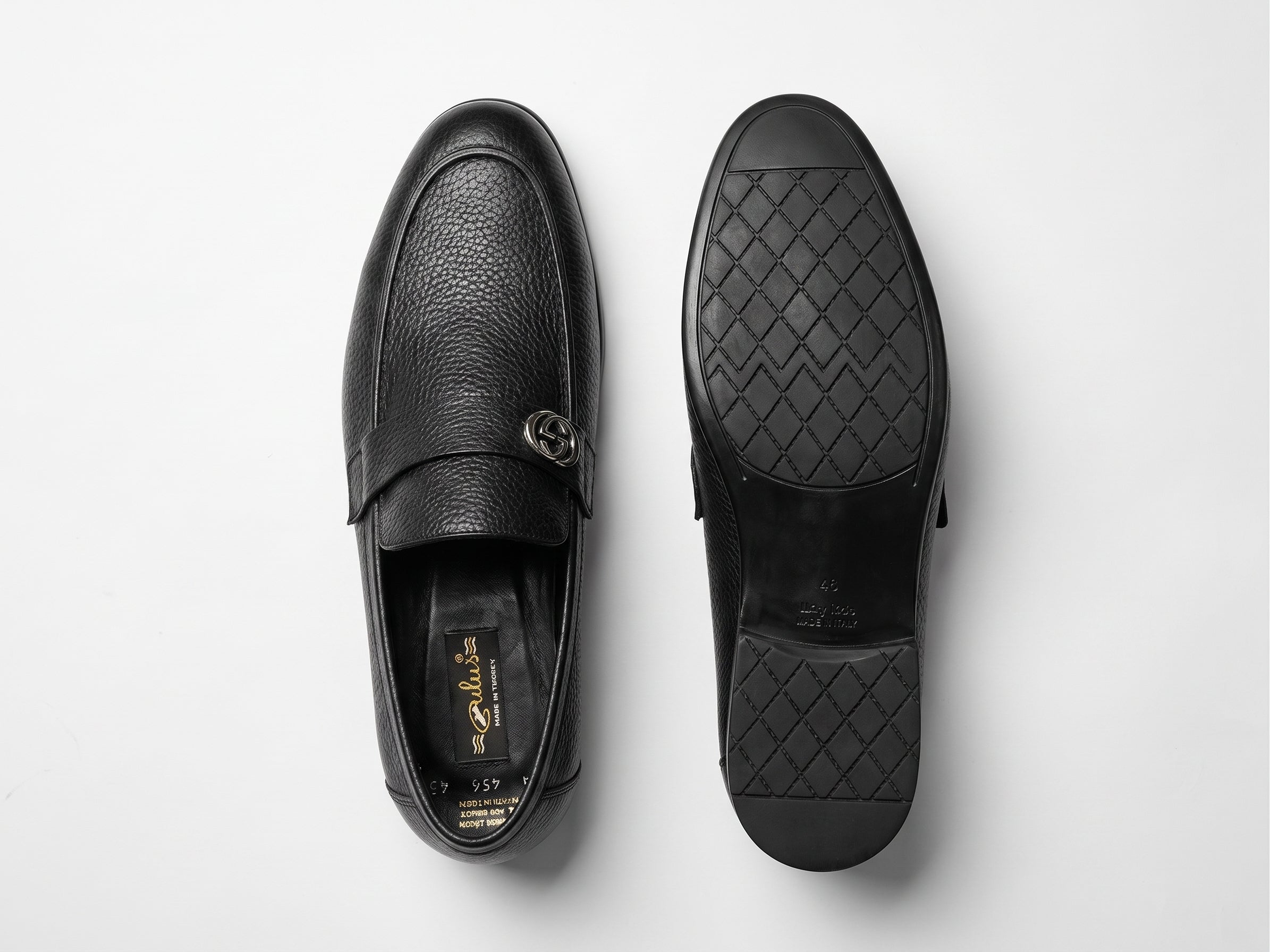 Mocassinen Cuir Grainé Noir