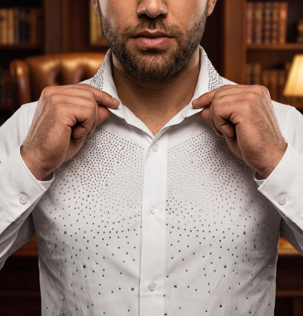 La Chemise Éclat Ornée de Cristaux