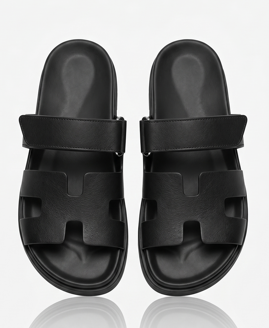 Sandales Minimalistes en Cuir Noir
