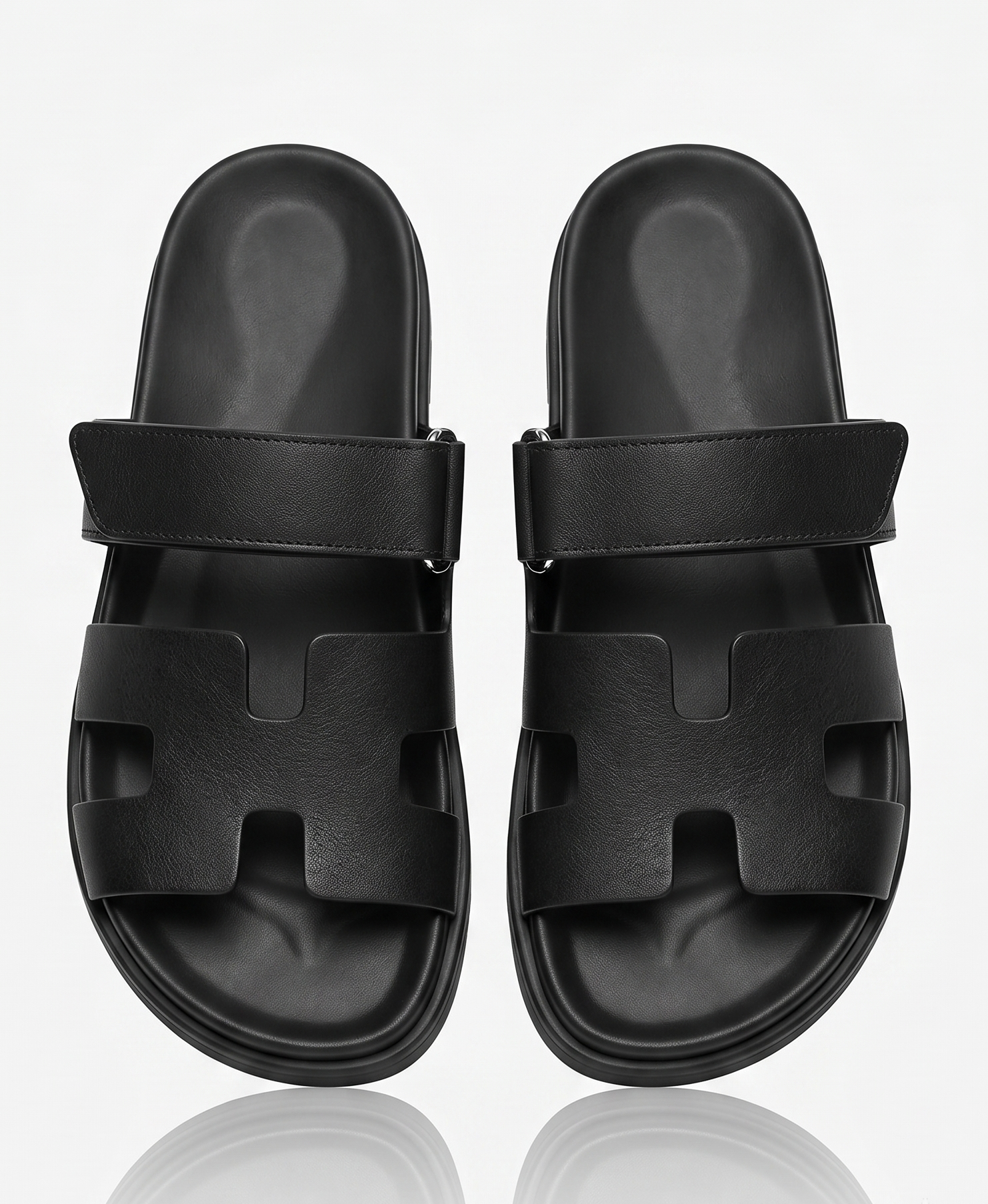 Sandales Minimalistes en Cuir Noir