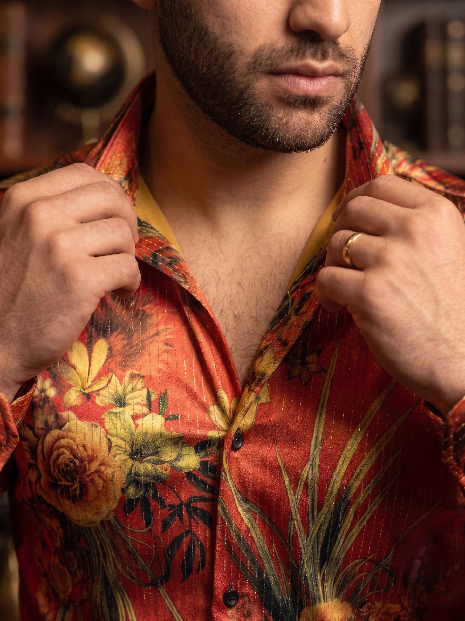 Chemise en Soie Floral