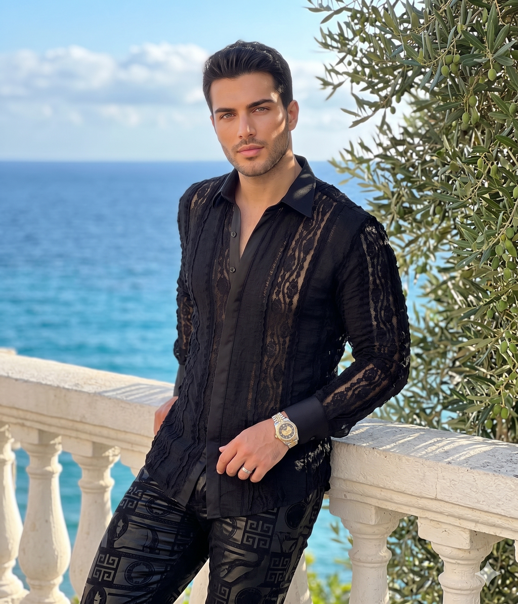 Chemise en Dentelle Noire