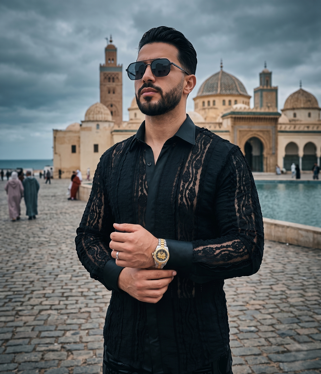 Chemise en Dentelle Noire