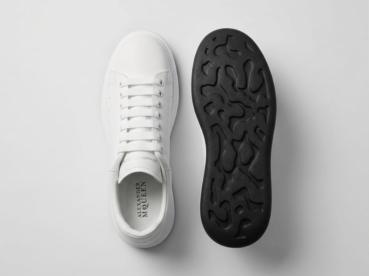 Baskets Oversize en Cuir Blanc