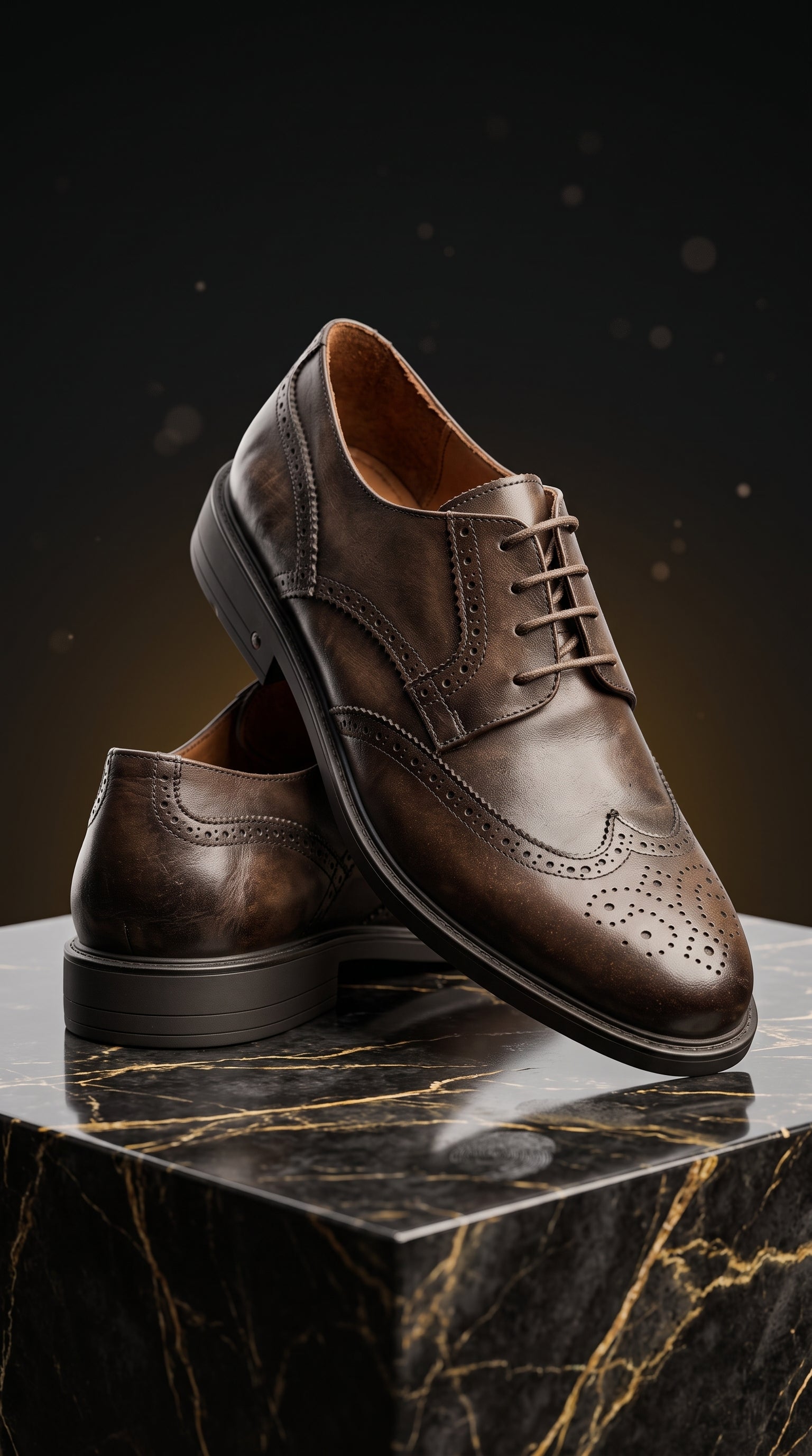 Chaussures Derby en Cuir Marron foncé