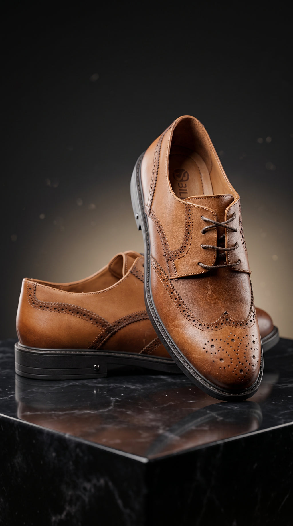 Chaussures Derby en Cuir Marron