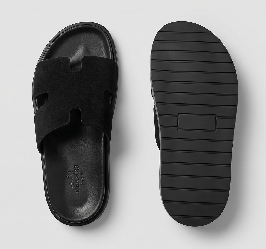 Sandales premium en Noir Intense