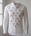 Chemise Blanche Géométriques
