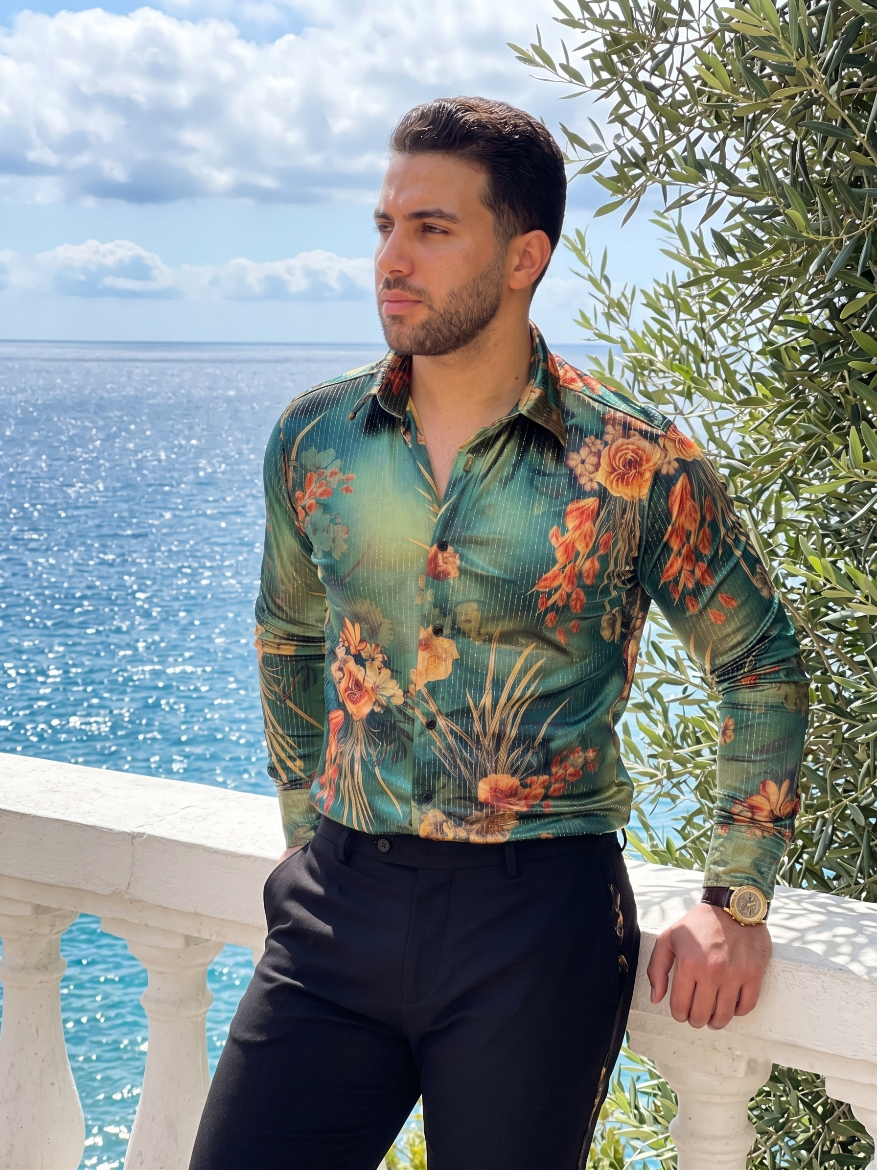 Chemise Botanique Émeraude