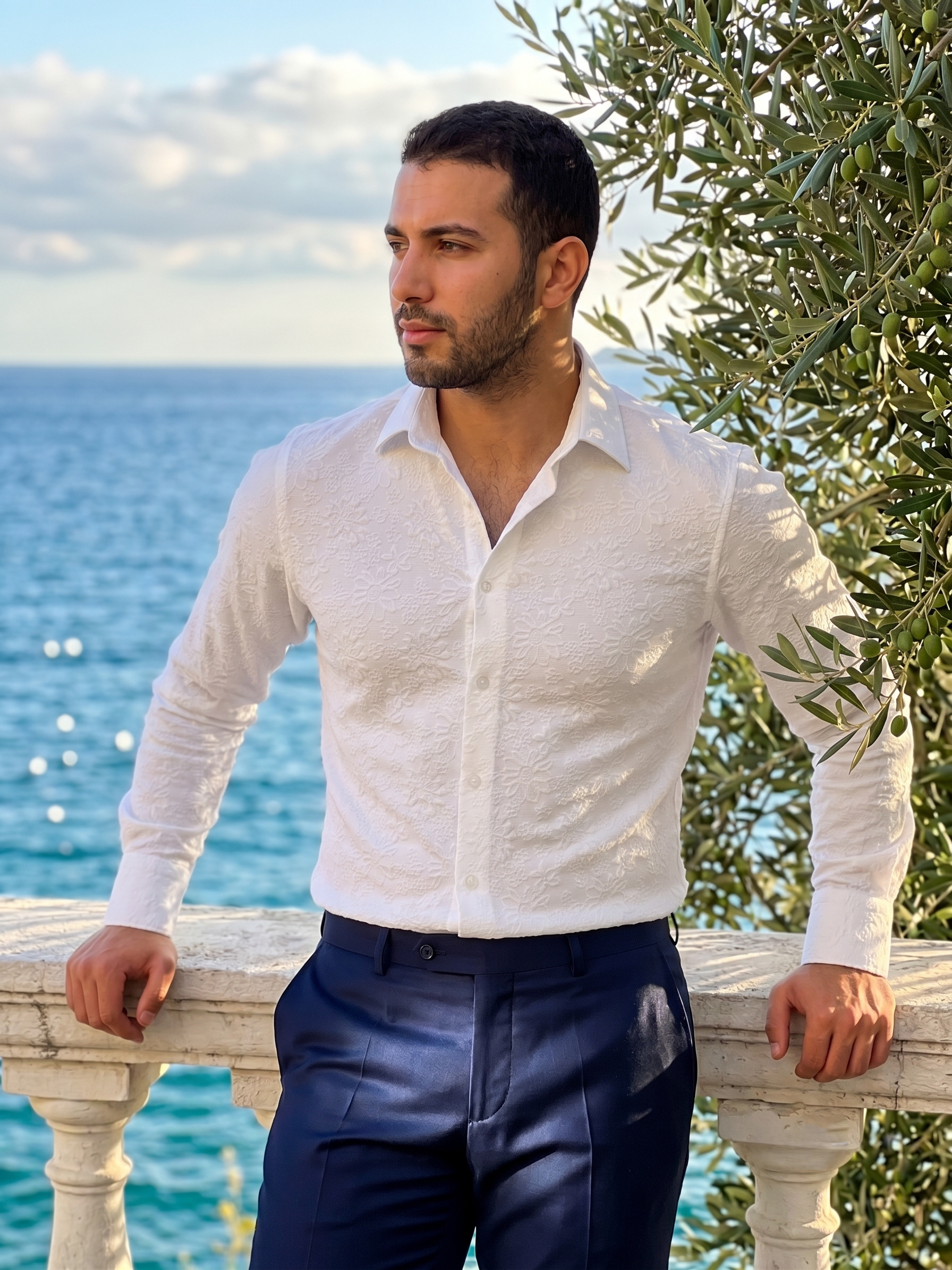Chemise Blanche en Floral