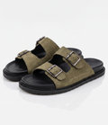 Sandales  Double Boucle en Vert Olive