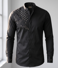Chemise Noire Prestige Ornements