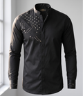 Chemise Noire Prestige Ornements