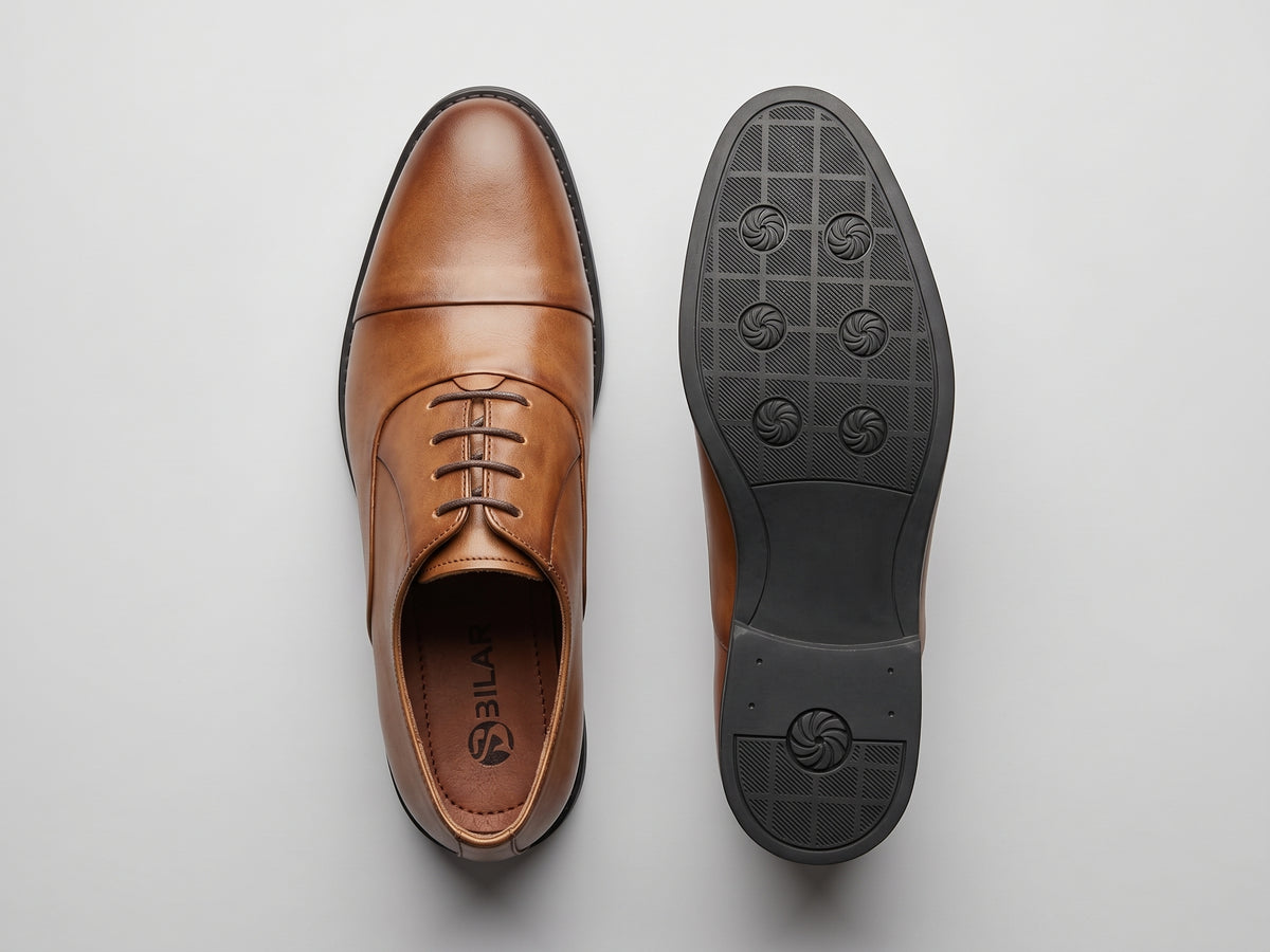 Chaussures en Cuir Marron Clair