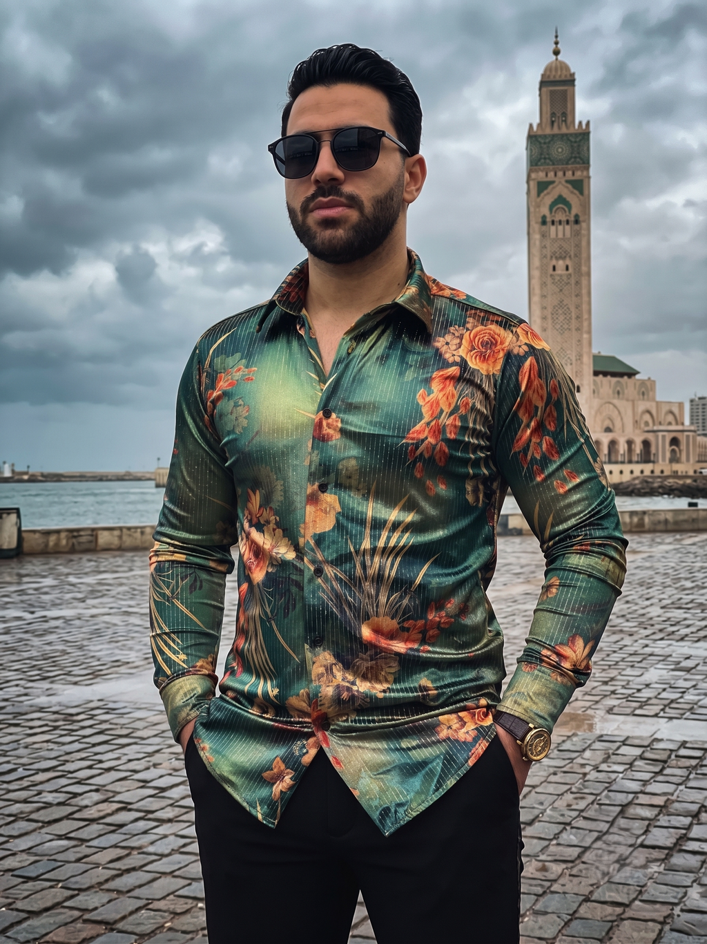 Chemise Botanique Émeraude