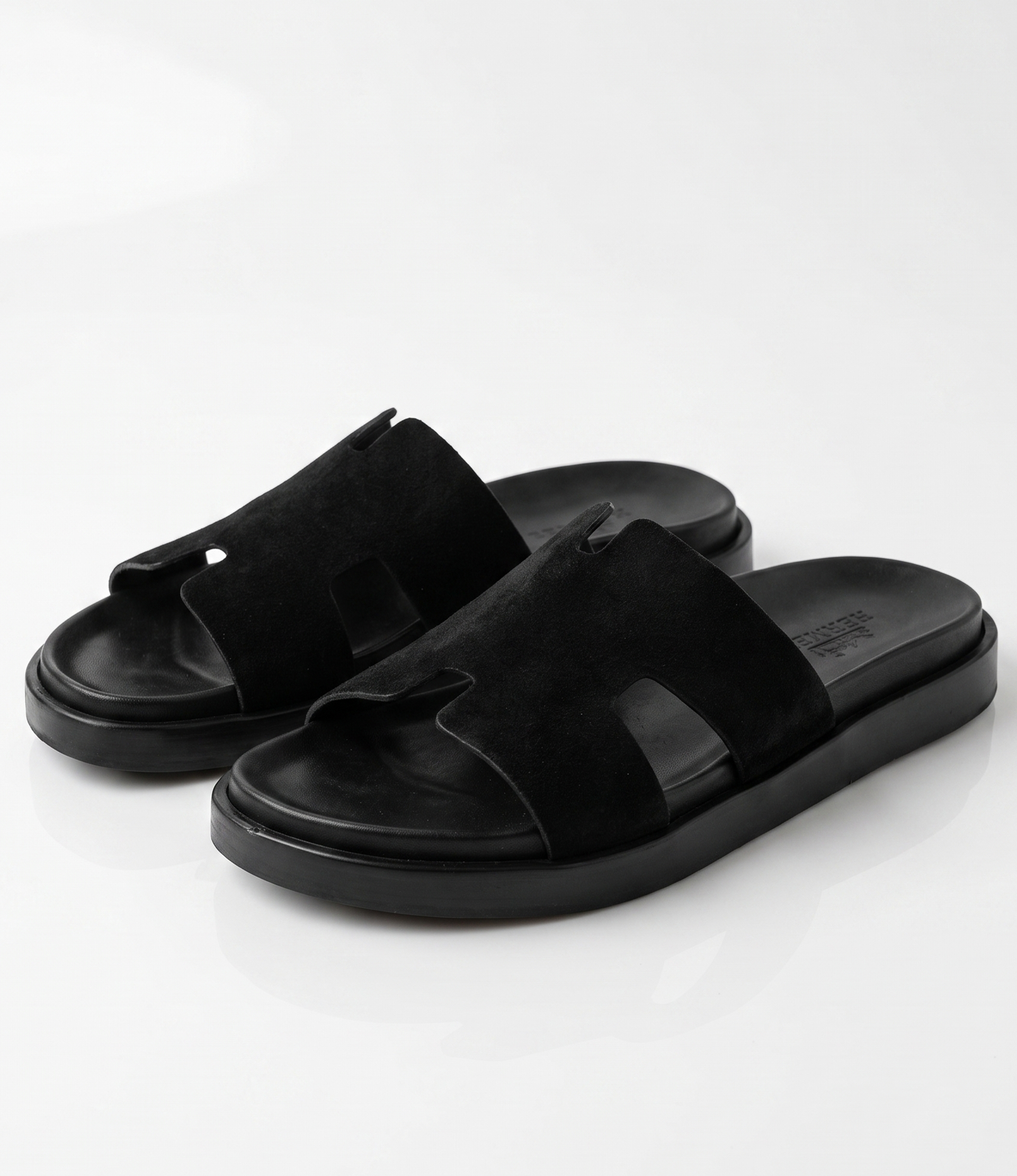 Sandales premium en Noir Intense
