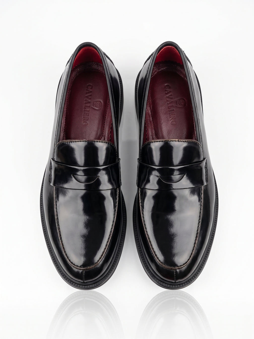 Mocassins Chunky en Cuir Noir