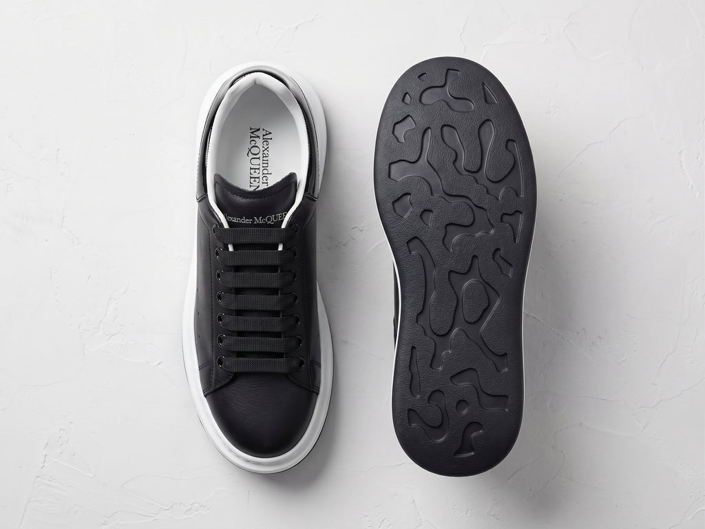 Baskets Oversize en Cuir Noir
